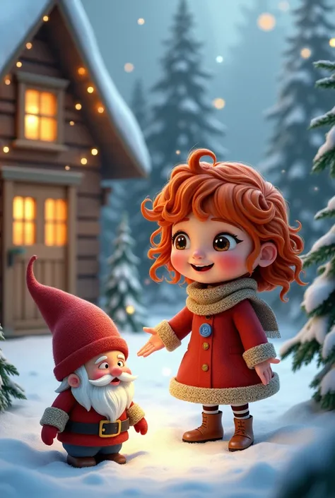 gnome,  girl,  Christmas ,  red hair