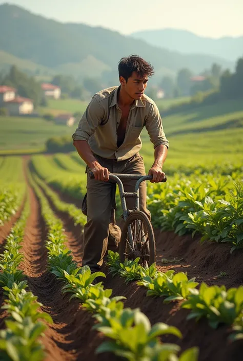 Ek ladka khet khet med en laha rha