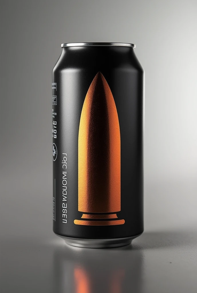 bullet shaped label for beer can