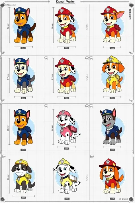 Plantilla de paw patrol 