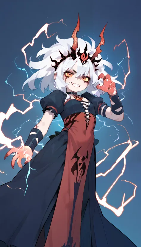 grim reaper girl,electricity magic