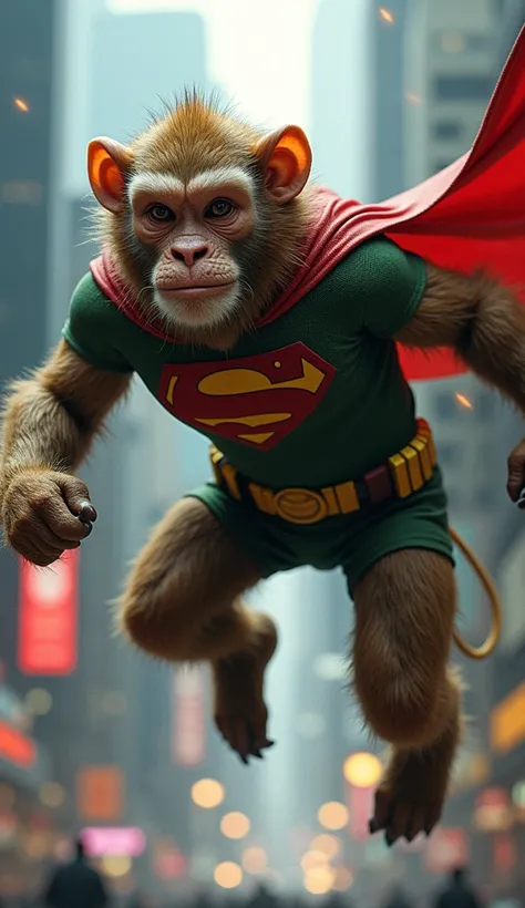 Robin DC merged with a wild and furious monkey