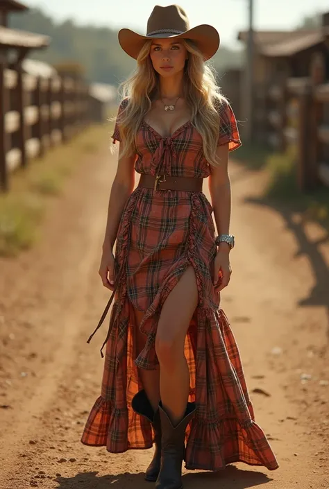 A photo of me in a cowboy dress