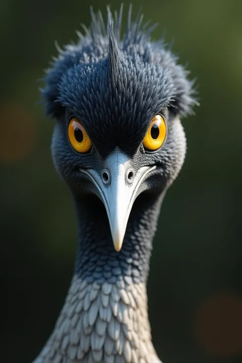 A zoom on the face of a Curicaca (ave)