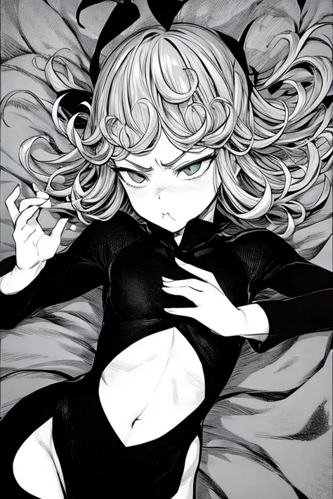 tatsumaki, pouting