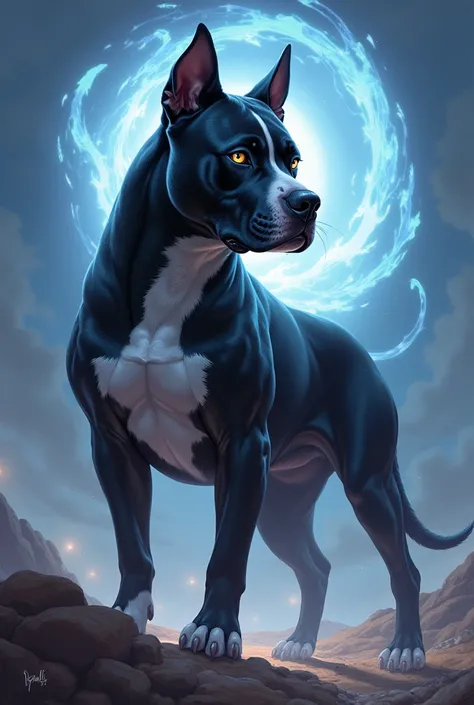  Female Pit Bull with heterochromia, Guardian of the Spirit of Light 
