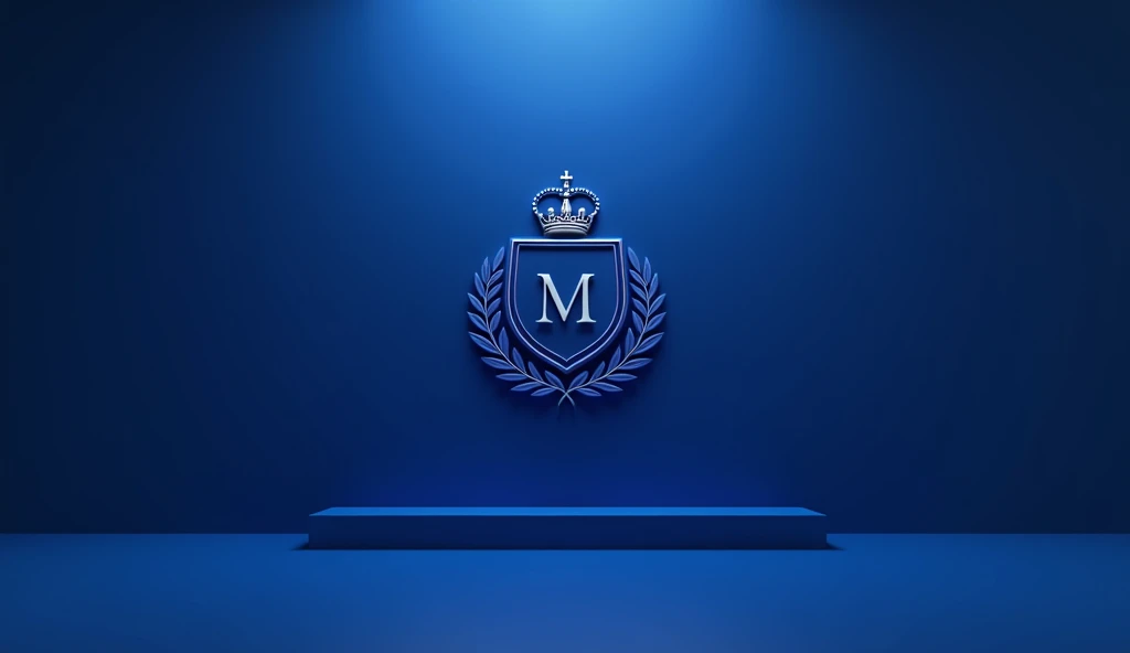 first page from website about agency logo image 8k realistic royal blue