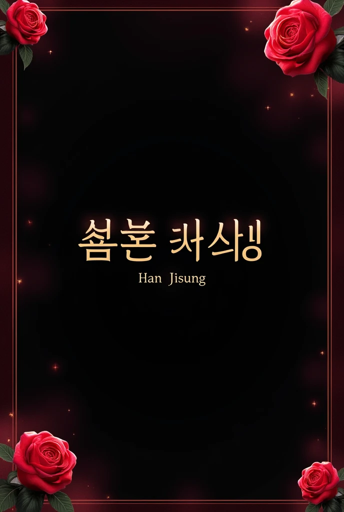 RECTANGULAR BANNER ,  WITH A MEDIUM TITLE WRITTEN  "YOUR SECRETS"  I WANT A BLACK BACKGROUND WITH A WINE GRADIENT SIMILAR TO THE FIRST PROPOSAL.  BELOW THE TITLE YOU WILL PUT THE NAME  "Han Jisung"  IN A SIZE SMALLER THAN THE TITLE .  I WANT RED ROSES DECO...