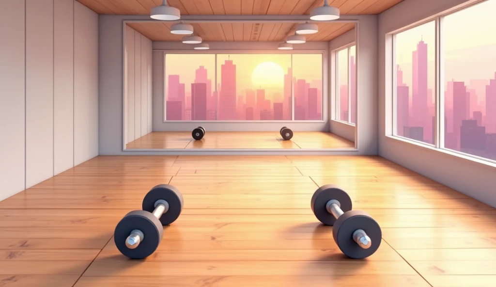 "A vibrant gym rendered in a detailed isometric perspective, combining the graphical simplicity of Project Zomboid with the polished, bright aesthetic of The Sims. The isometric view emphasizes the layout and depth, creating a clear and organized visual.

...