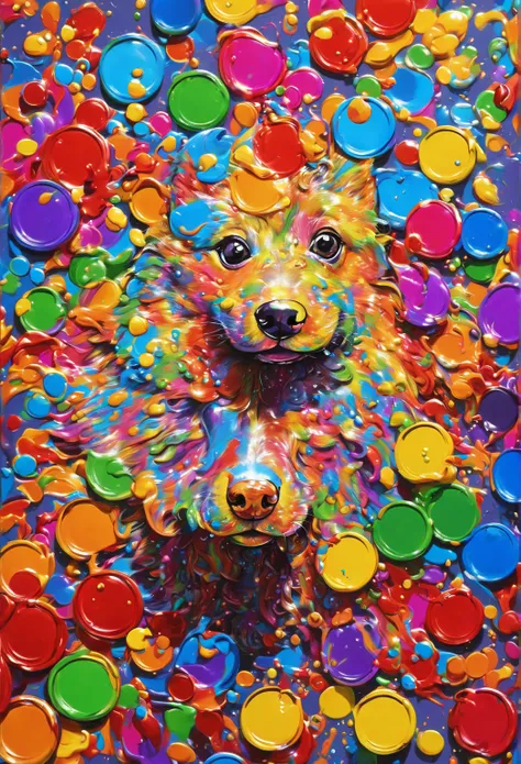 masterpiece, splash art, rich and colorful, rich and colorful splash art, Drop、Scattered paint painting, magician, "doge coin"