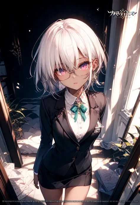 (masterpiece,   high quality  ,  best size   ,   official art ,   beautiful and aesthetic  :1.2), ((dark skin)), ((  1girl)),   extremely detailed ,  BREAK,   incredibly detailed face, Eye details, blunt bangs,  white short hair, (  to hair between eyes  )...