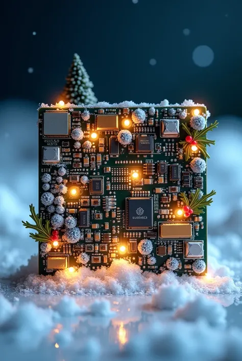 Please make me a Christmas electronic integrated circuit