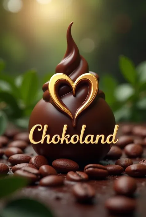 Create a logo for a chocolate company that says chokoland 