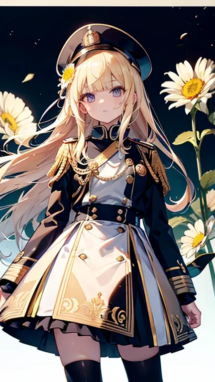 she wears a military uniform and a military cap. Military uniform means clothing worn by members of the armed forces. In a broad sense, it includes the clothing of pre-modern combatants, but usually refers to the uniform established by the armies of the 17...