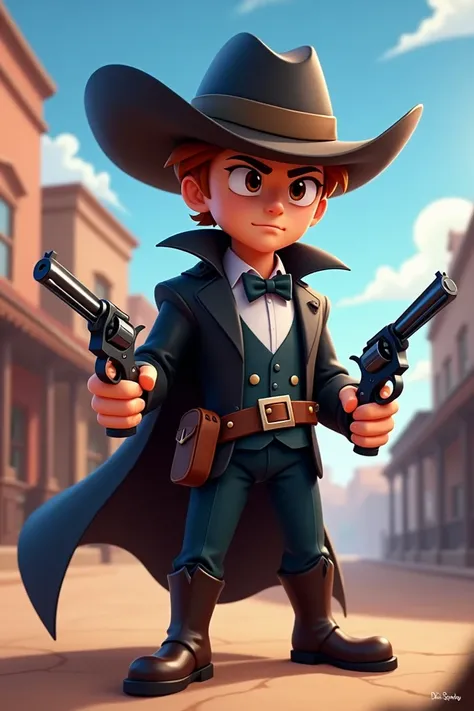 Crie uma imagem do personagem Colt do brawl stars