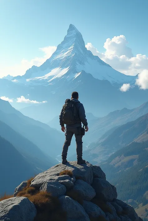 Man at top of Mountain