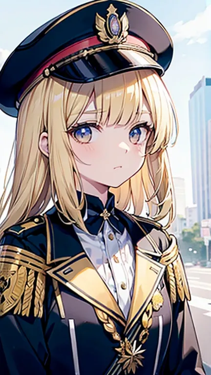 she wears a military uniform and a military cap. Military uniform means clothing worn by members of the armed forces. In a broad sense, it includes the clothing of pre-modern combatants, but usually refers to the uniform established by the armies of the 17...