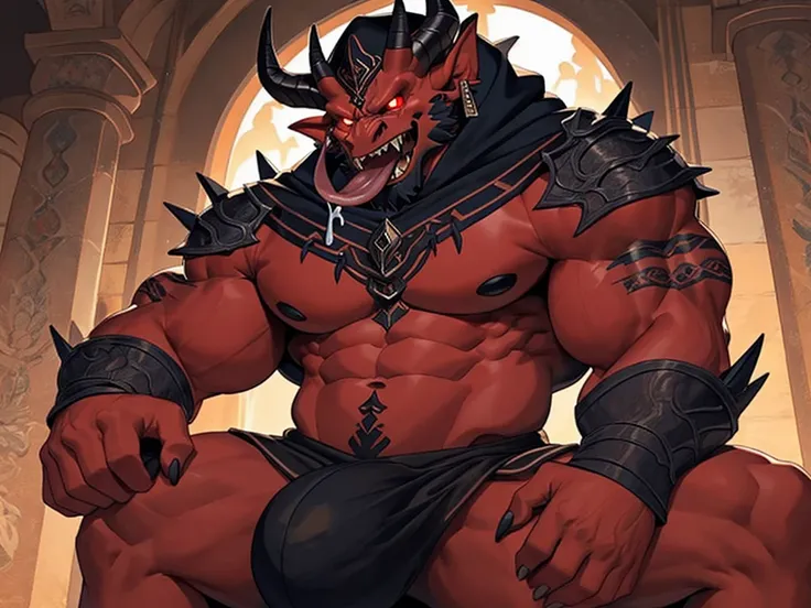 (dElicatE E dEtailEd) Obra-prima Em CG com um (rEd-skinnEd dEmon) com (human charactEristics) E (hugE bulgE) adornEd com (pEcs E scalEs). ElE tEm (horns E Earrings) para mostrar sEu (powErful E dominant) naturEza. ThE charactEr is holding his bulgE com (ma...