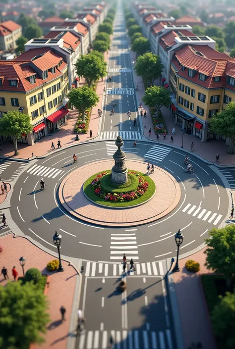 Square with roundabout