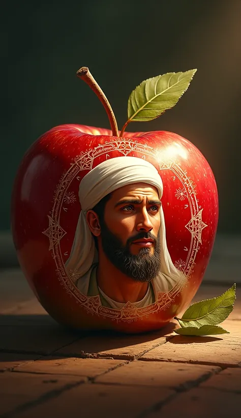 Create a image name of Mohammed on the apple 