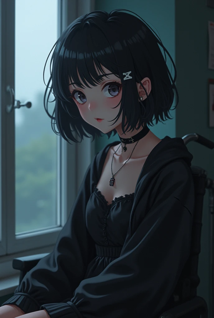 young adult, paint, pretty and beautiful , single, lip, ,  watching the scenes ， High quality black hair  , 8K ultra HD,   that reflects a  , young (twenty-two  ),   shy personality with a browner undertone  .   It is presented in layers  ,   An anime-styl...