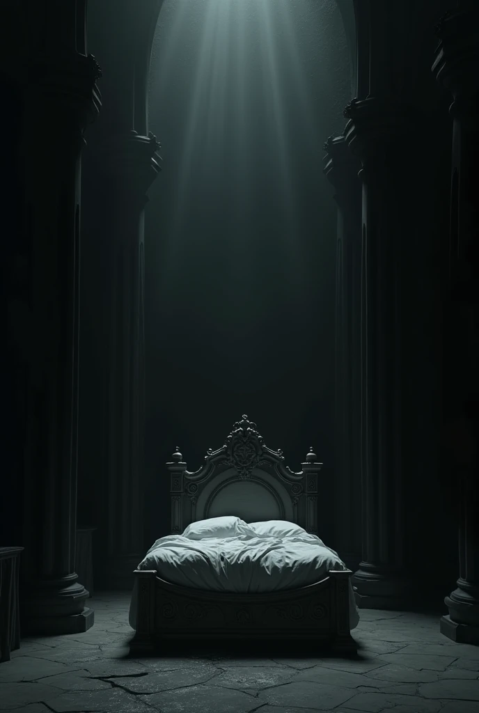 You can create a Gothic room with only one bed and a dark abyss around it 