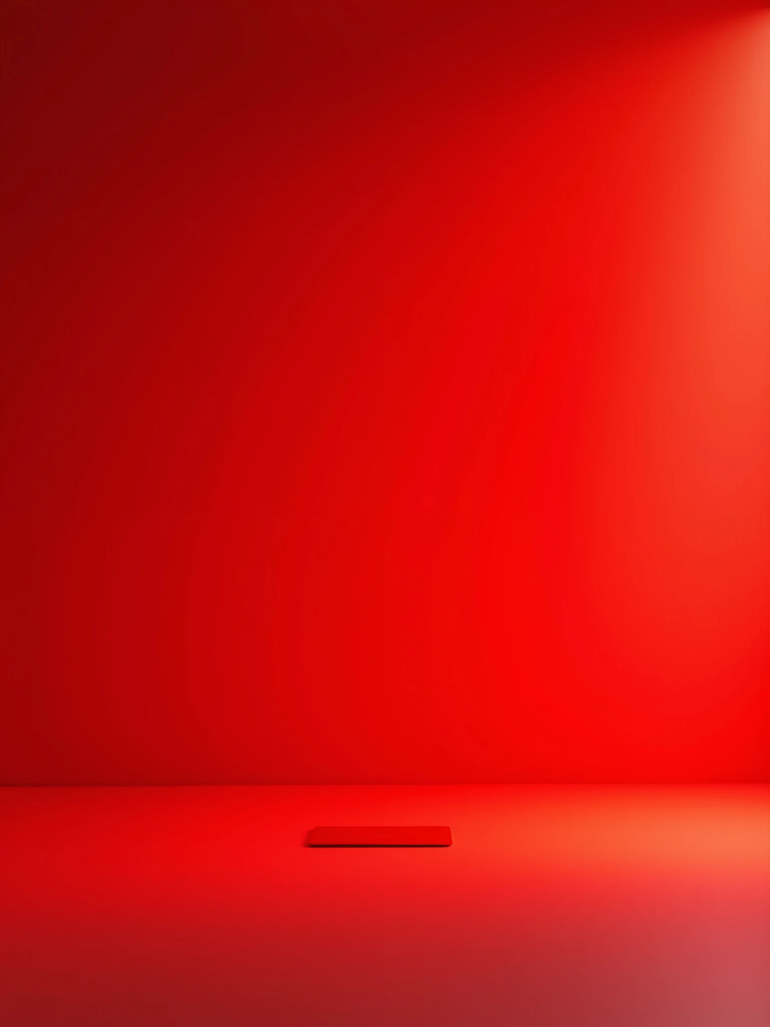 There is light on the right side shining on the red background wall, and the desktop is also red. It is a high-detail, high-pixel rendering.