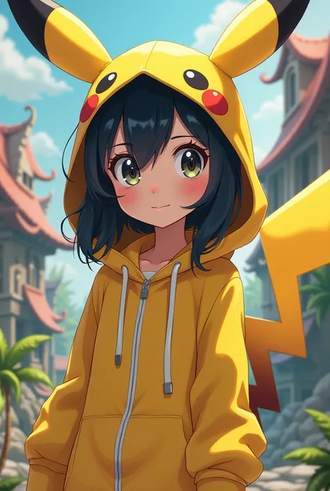 Pikachu girl with black hair