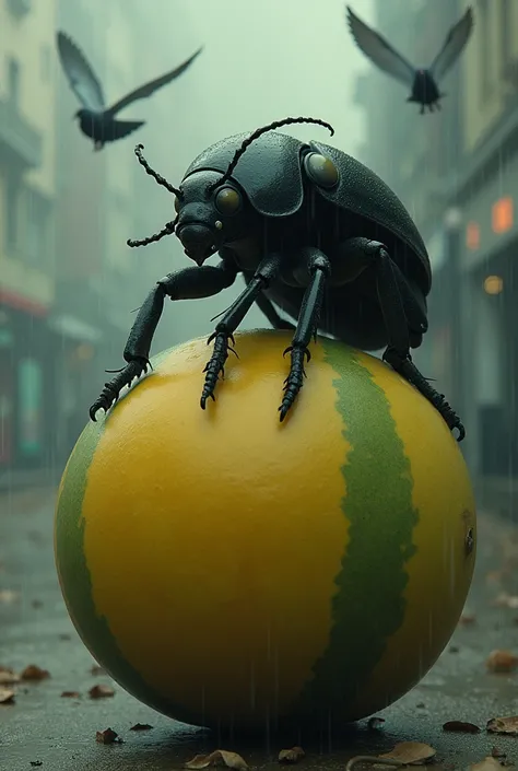 René Magritte beetle melon rain pigeons