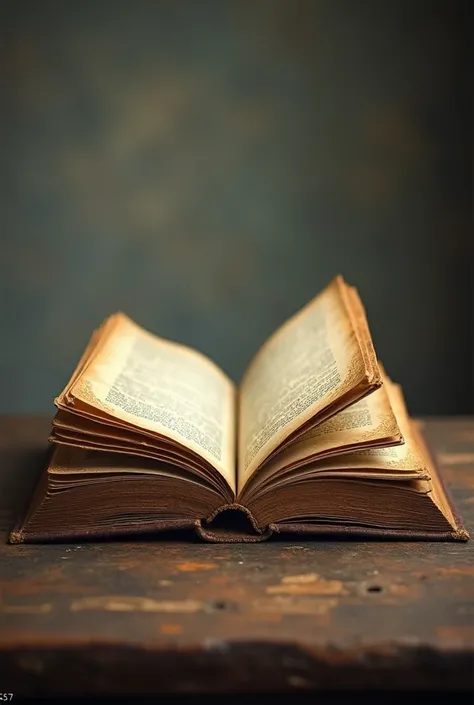 A picture of an open book with a vintage feel