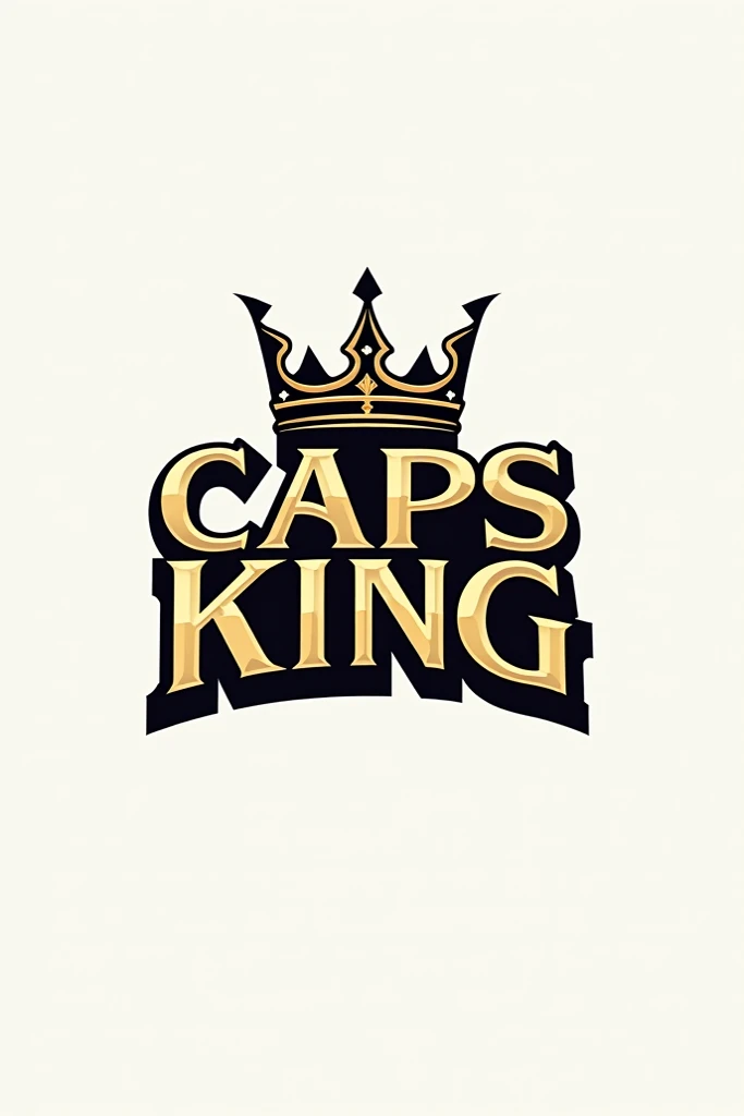 A logo that says caps king please 
