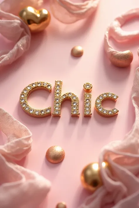 Chic Accessories is a brand of jewelry and costume jewelry, we want to give the image that accessories make a difference, not only show your personality but also enhance your self-esteem. You can place images of jewelry around the word Chic in shades of pi...