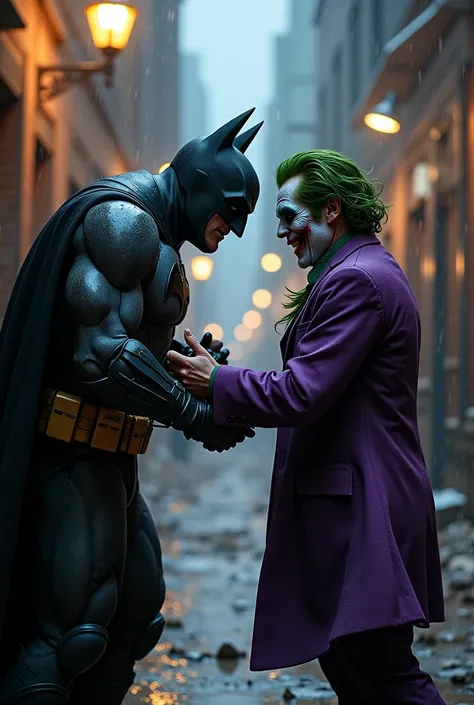 The mighty dark knight batman vs the dark knight joker in battle 