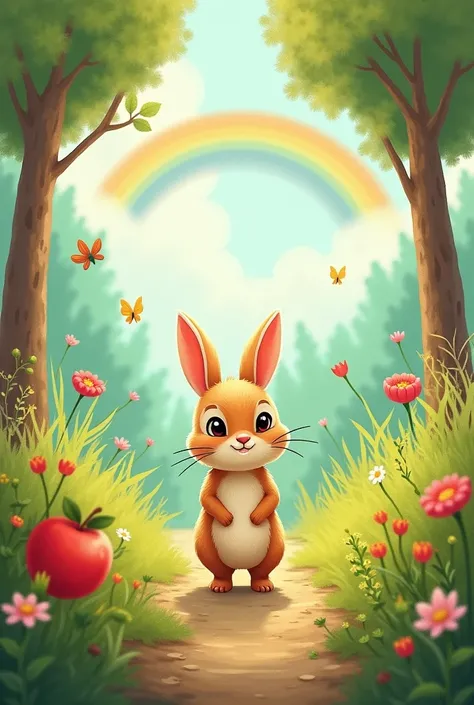 Create an image for my big book each page have a image (drawing)

title: The Little Rabbits Adventure 

Page 1:
Once upon a time, there was a little rabbit named Benny.

Page 2:
Benny lived in a cozy little burrow under a big tree.

Page 3:
One sunny morni...