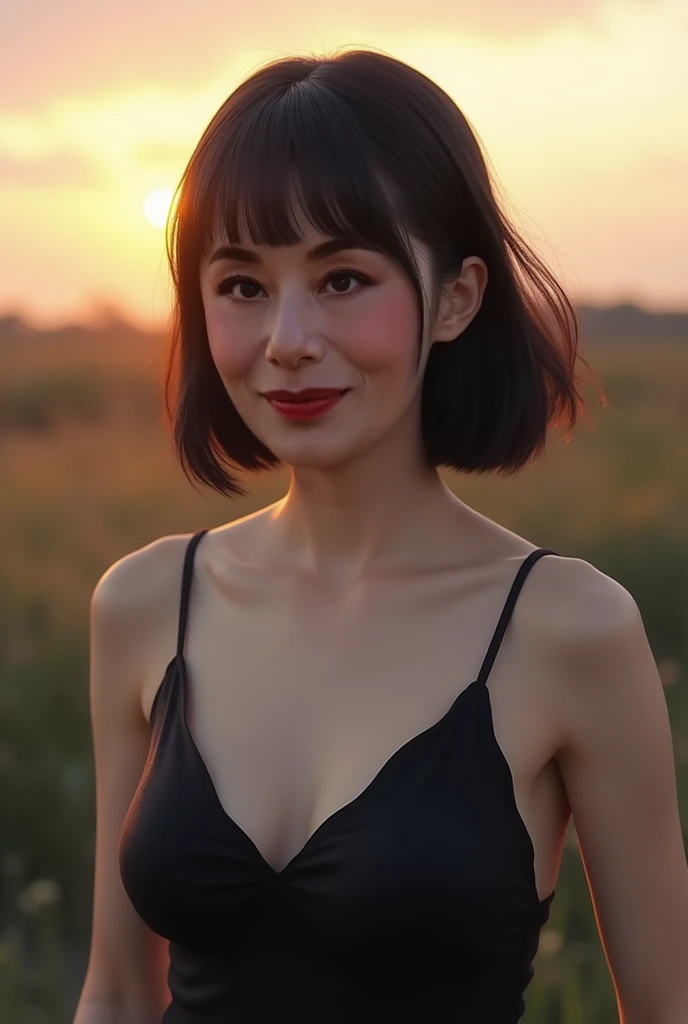 high resolution photograph of a Japanese mature woman, real-life, realistic, photo-realistic, masterpiece, best quality, amazing quality, extremely detailed, intricate details, sharp details, sharp focus, 1girl, smile, (fair skin, natural make-up), detaile...