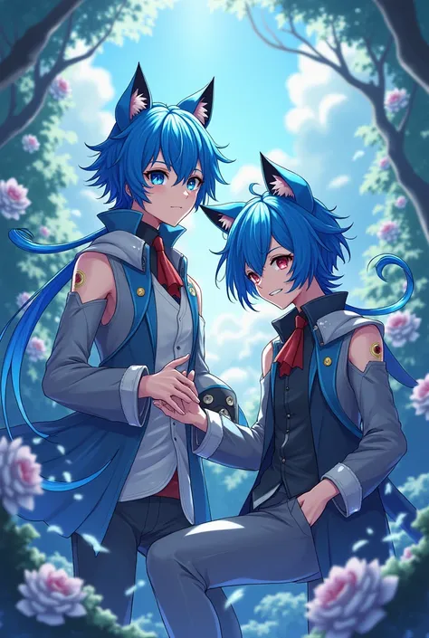 Male Anime Characters With Blue Hair Cat Ears