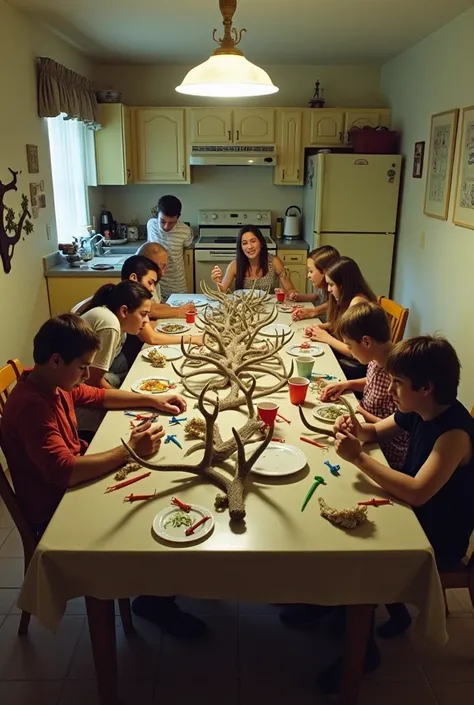  Pictures of 20 animal antlers on the ground 400 kg against the background of the kitchen table with randomly scattered objects, like plates , cups or dildos ,  people folding their asses other dildos what makes ,  that it doesnt look like professional pho...