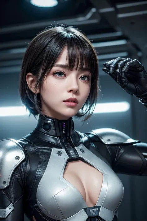 ((super-real photography: 1.5)), (realistic: 1.3), whole body, A bold and aggressive pose, 
BREAK
a cute Cyborg Girl, half-Japanese European girl, 
BREAK
(beautiful face: 1.5), (Super cute: 1.5), (Babyface), well-balanced face, endured face, devil pupils, ...