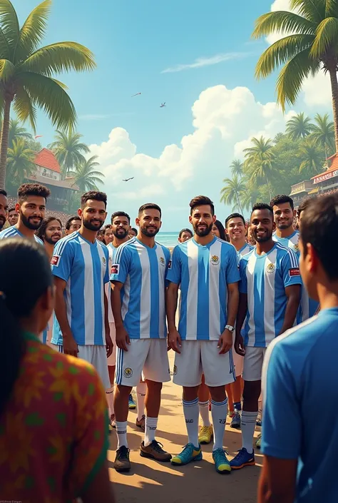 Leo messi and whole argentina team in kerala with Kerala pm pinarayi vijayan