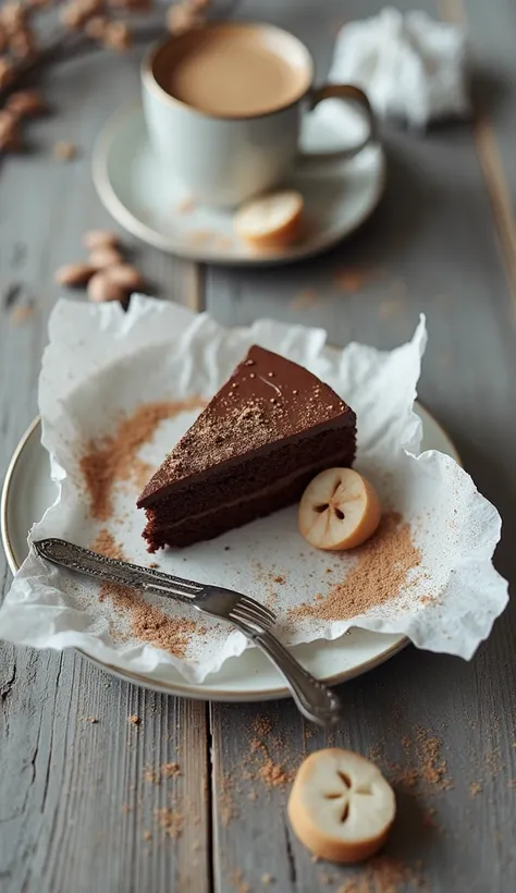 cinematic film still chocolate, chocolate cake, dark background, quality photo, moist texture, frosting, studio photo, slice . shallow depth of field, vignette, highly detailed, high budget, bokeh, cinemascope, moody, epic, gorgeous, film grain, grainy