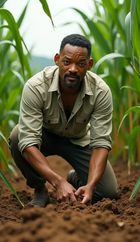 will smith ভুট্টা চাষ করতেছে