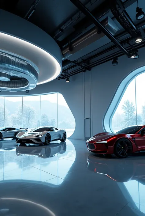 2025 interior  view in a luxury car showroom