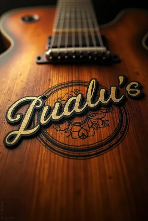 Logo on music with brown tones 