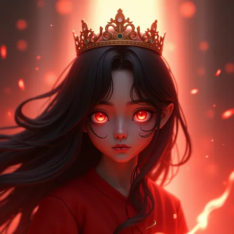 Boy with red aura
High Resolution, Long Hair, Black Hair, Closed Mouth, Red Eyes, Head Out Of Frame, Crown, God Rays, 3D Rendering, 