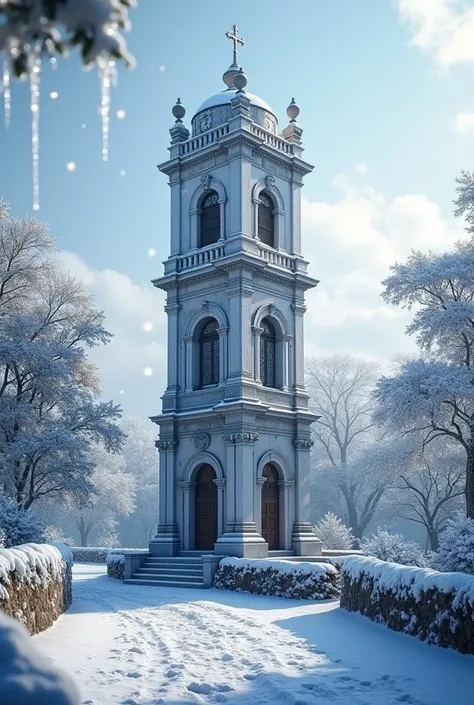 Batticaloa clock tower near the area winter snow 