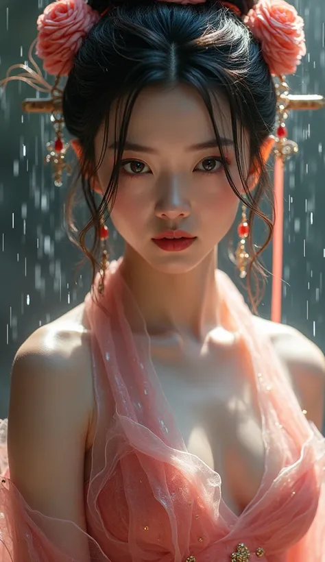 18 and .Oh, beautiful girls, sexy shapes and phoenix, transparent hanfu dress , masterpieces , spikes, close-up eyes ,from_upstairs, Best Fingers , corresponds to the audience ,magnificent,celestial,mysterious,painter,Epic,Elegant,amazing,Fantasy art,Art c...