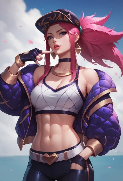 1 girl, Akali, League of Legends, K/DA outfit 