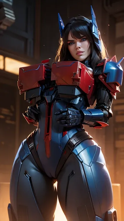 A woman . extremely beautiful pale body . With beautiful, muscular and toned body. . moved with elegant grace as she prowled. . . Absurdly Beautiful Woman. Intricate detailed optimus prime Red/Blue BodyArmor. Intricate detailed. Optimus prime Face Mask. . ...