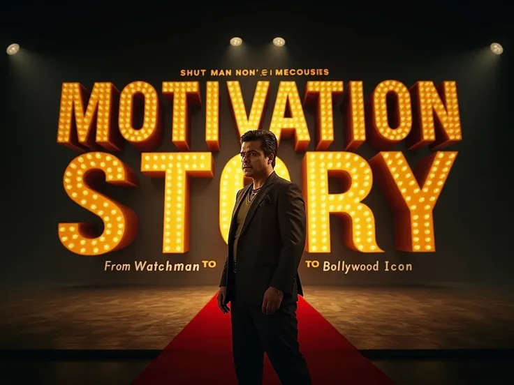 Here’s a detailed prompt for your thumbnail:

**Prompt:**  
Create a bold and eye-catching YouTube thumbnail for a video titled "Motivation Story" featuring Nawazuddin Siddiqui. The design should include:  

- **Text Placement:**  
  - Top heading: "Motiva...