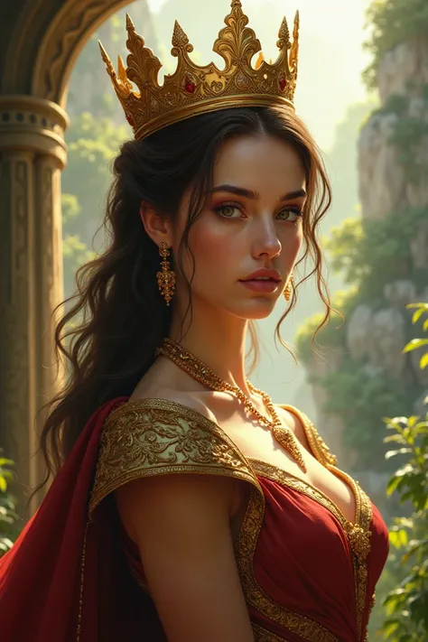 a queen with gold crown 